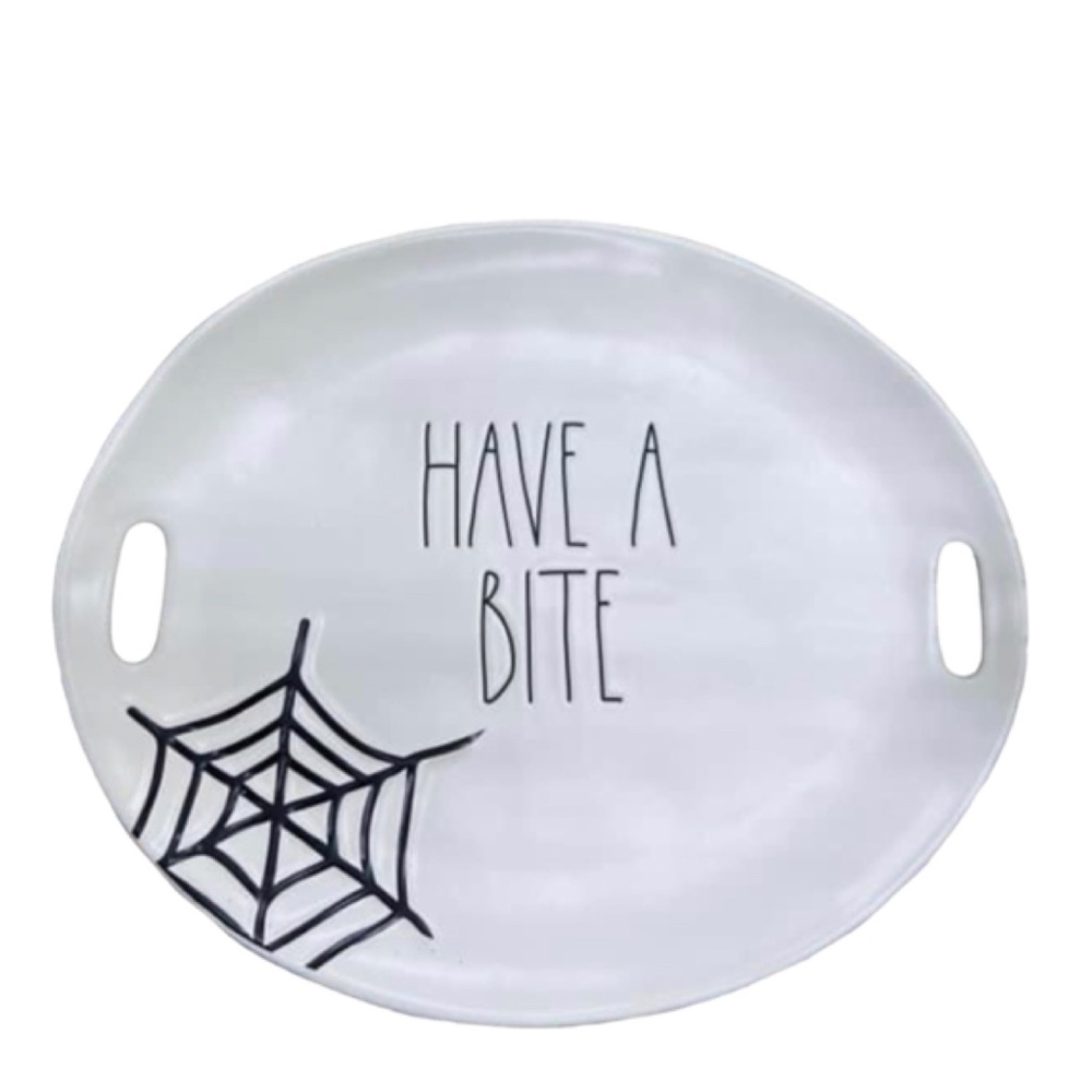 NEW Rae Dunn Halloween Have A Bite Platter Dish Plate Serveware